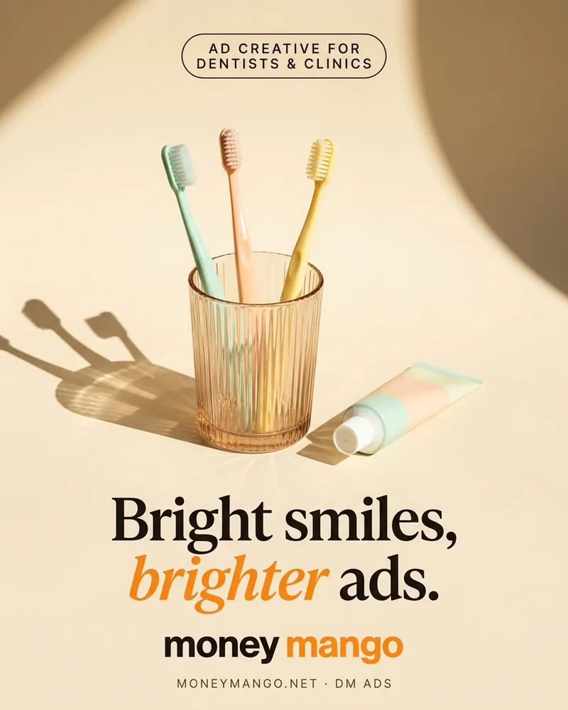 Dentist and clinic ad creative concept - Bright smiles brighter ads - pastel toothbrushes